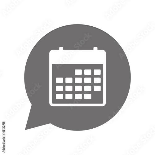 Graue Sprechblase rund - Kalender