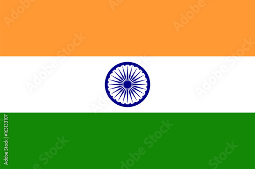 Indian flag. Flat vector illustration EPS 10 photo