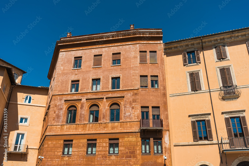 ancient apartment houses at rome, italy