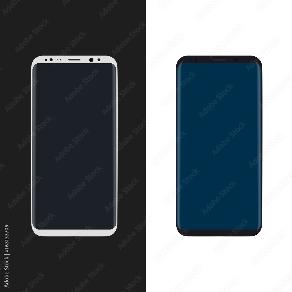 Simple Vector Mock-up Of New Smartphone Black and White Simple Vector Mock-up Of New Smartphone Black and White