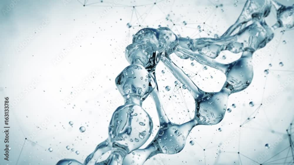 DNA molecule in water 3d illustration. HD