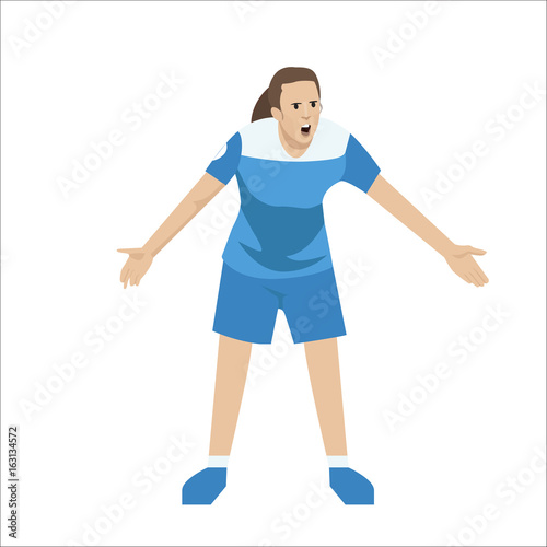 sporty woman flat illustration