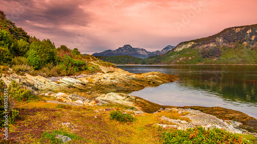 Gorgeous landscape of Patagonia's Tierra del Fuego National Park