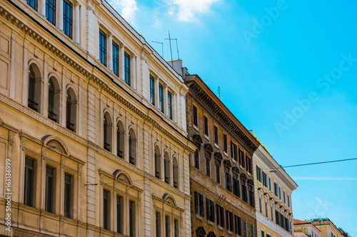 typical apartment buildings at rome, italy