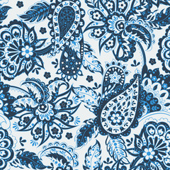 Fotobehang Paisley patronen Bloemenpatroon paisley ornament klassiek  © antalogiya