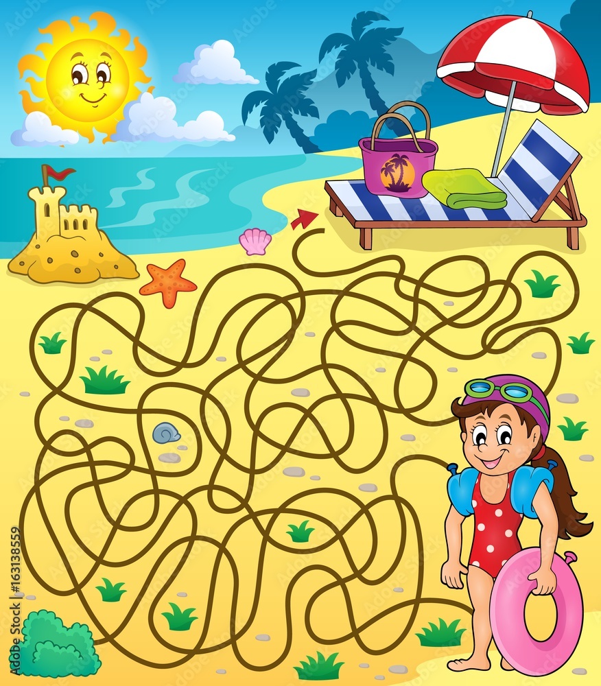 Fototapeta premium Maze 28 with beach theme 1