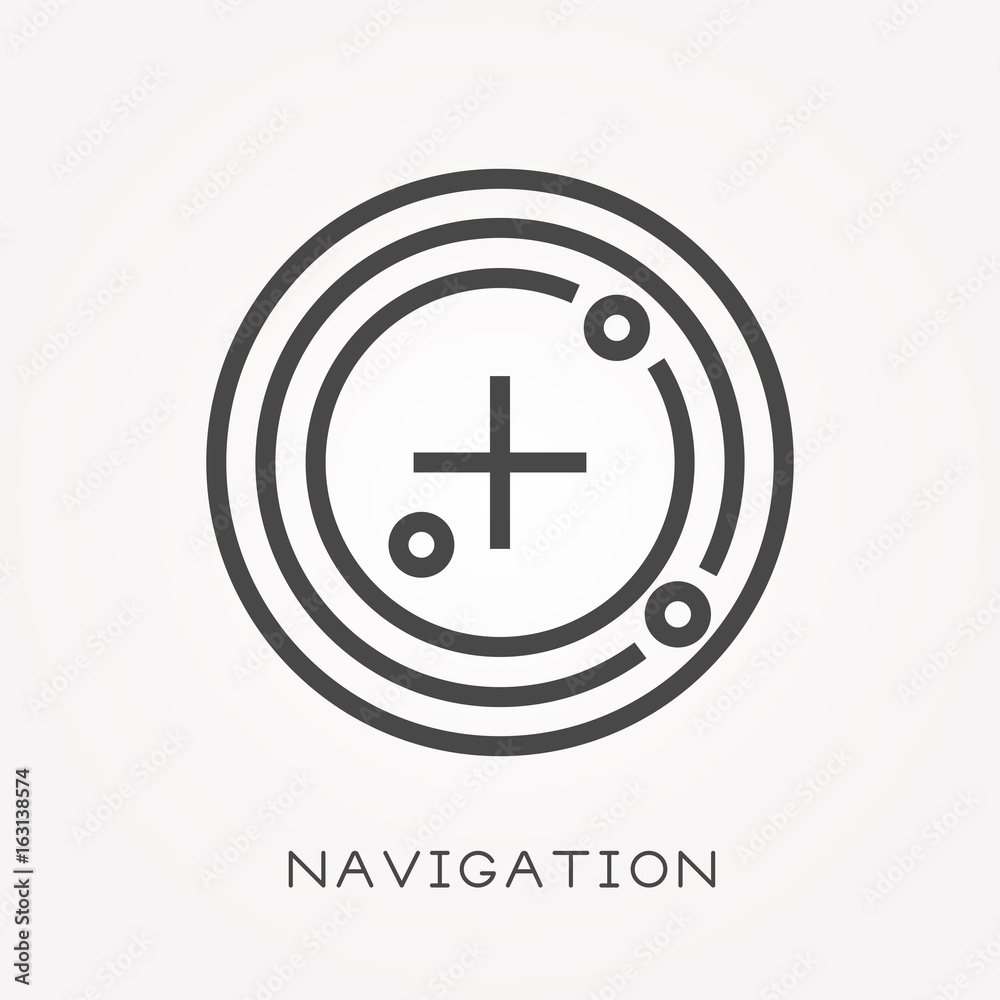 Obraz premium Line icon navigation