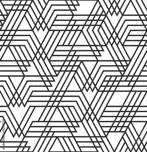 Abstract geometric seamless pattern vector hexagonal triangular background grid texture