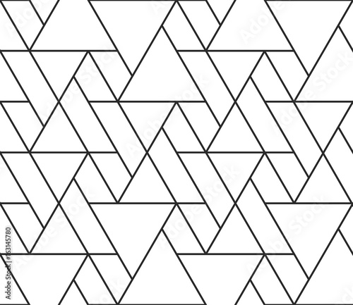 Abstract geometric seamless pattern vector hexagonal triangular background grid texture