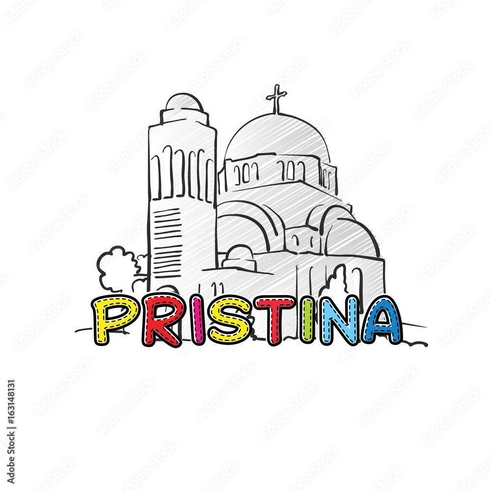 Pristina beautiful sketched icon