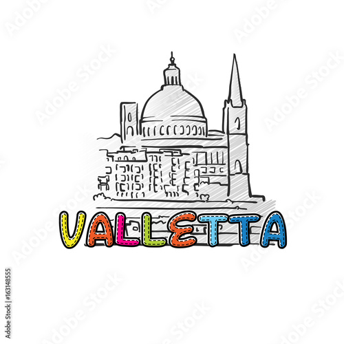 Valetta beautiful sketched icon