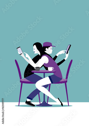 Millennial Couple and Smart phone