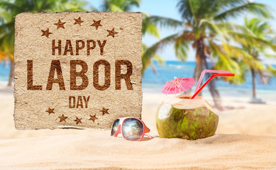 Labor day banner, patriotic background