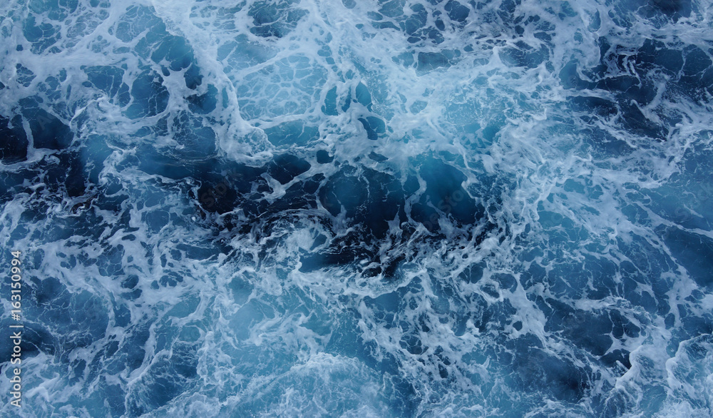 blue sea water foam waves