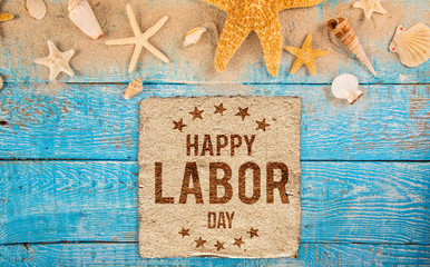 Labor day banner, patriotic background