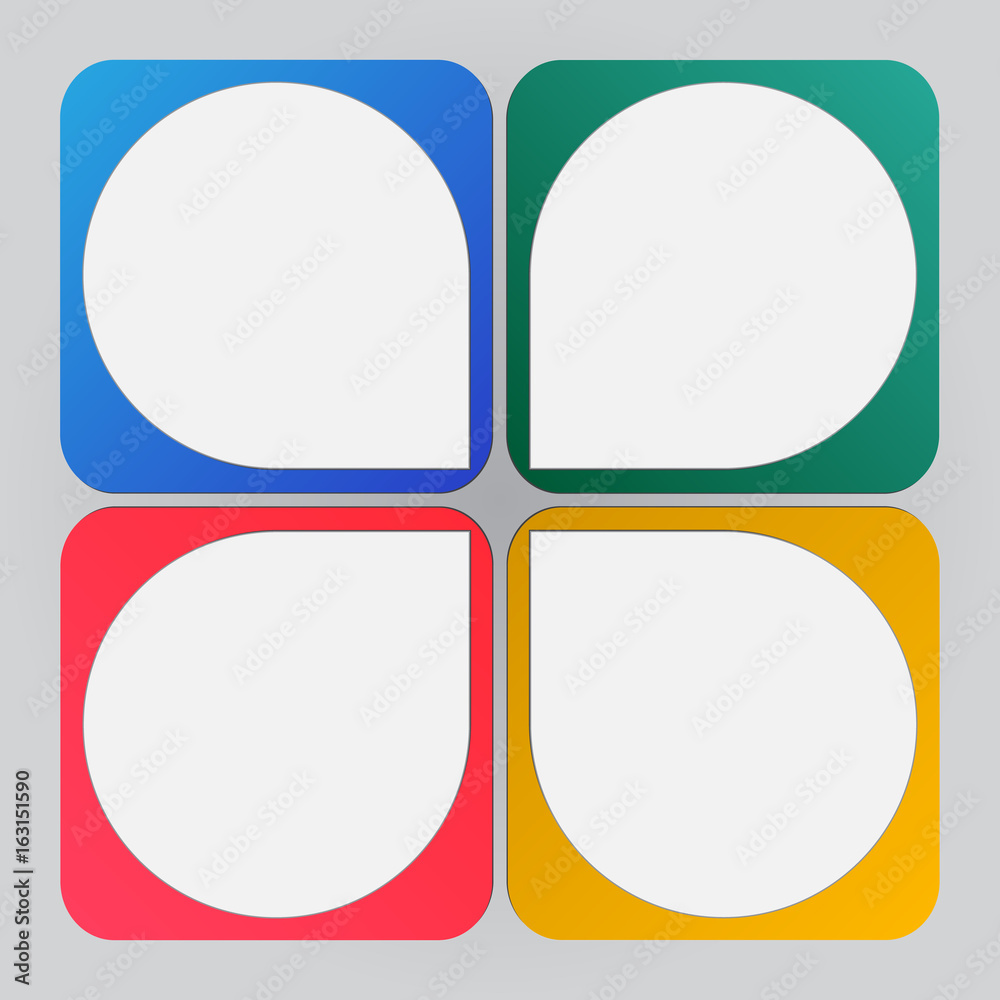 Vector info graphics for business presentations; Web bubble icons