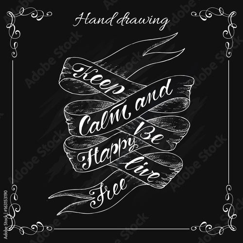 Hand Drawn Vintage Ribbon Banner