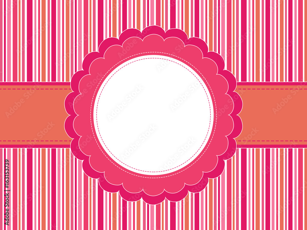 Naklejka premium Flower card frame design