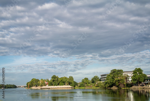 Beautiful clouds in the sky at Mae Klong river Ratchaburi province Thailand