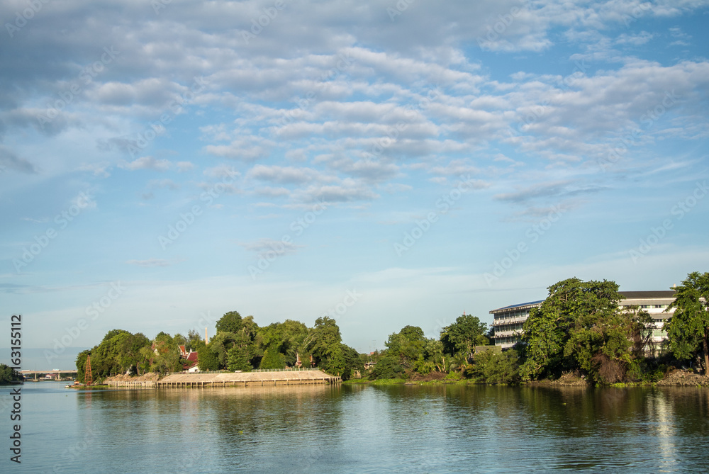 Beautiful clouds in the sky at Mae Klong river Ratchaburi province Thailand