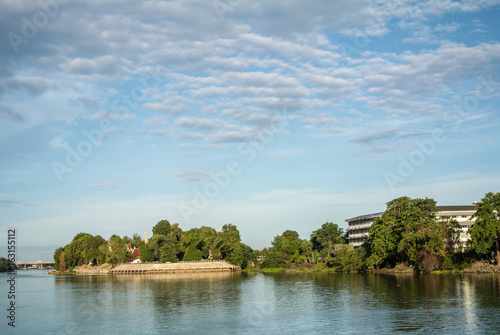 Beautiful clouds in the sky at Mae Klong river Ratchaburi province Thailand