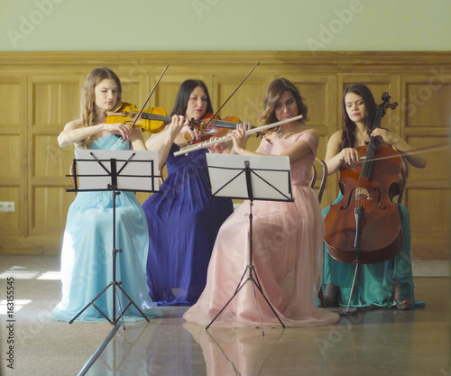 Quartet playing classic music