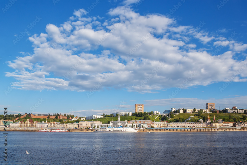 View of the Nizhny Novgorod River Station near the river