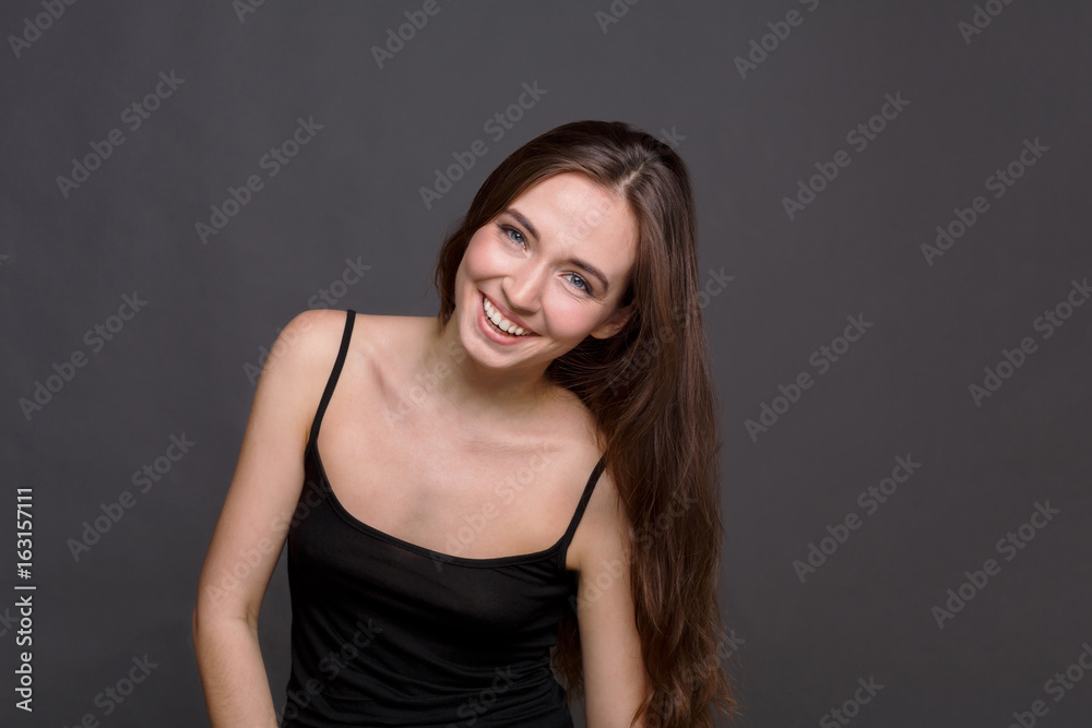 Young laughing attractive woman portrait Young laughing attractive woman portrait