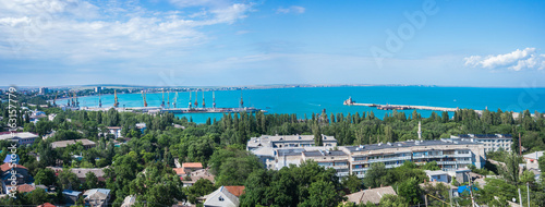 Feodosia city panoramic view, Crimea, Russia