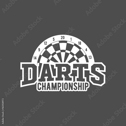 Darts labels set, badge, vector logos