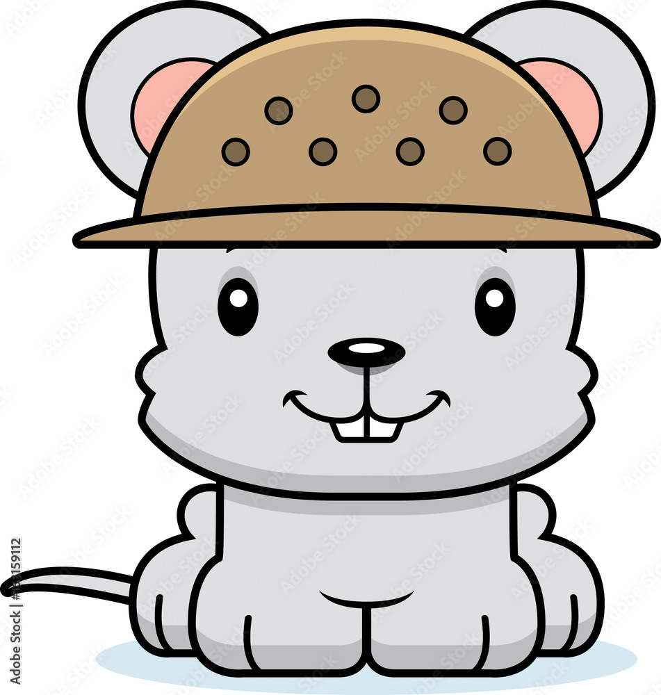 Cartoon Smiling Zookeeper Mouse Cartoon Smiling Zookeeper Mouse
