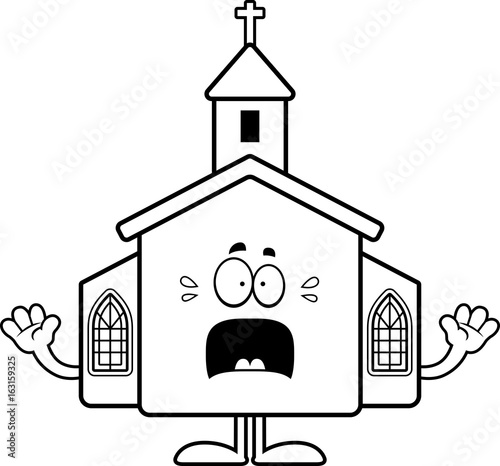 Scared Cartoon Church