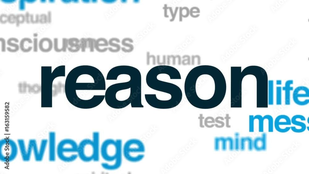 Reason animated word cloud, text design animation. Reason animated word cloud, text design animation.