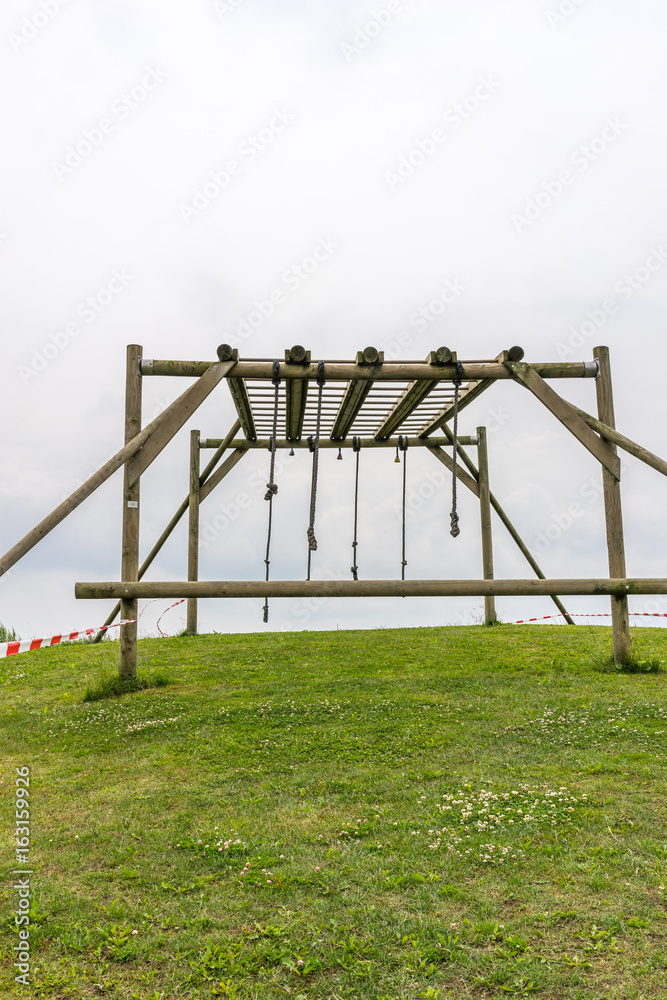 Rope obstacle for obstacle running Rope obstacle for obstacle running
