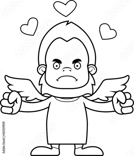 Cartoon Angry Cupid Sasquatch