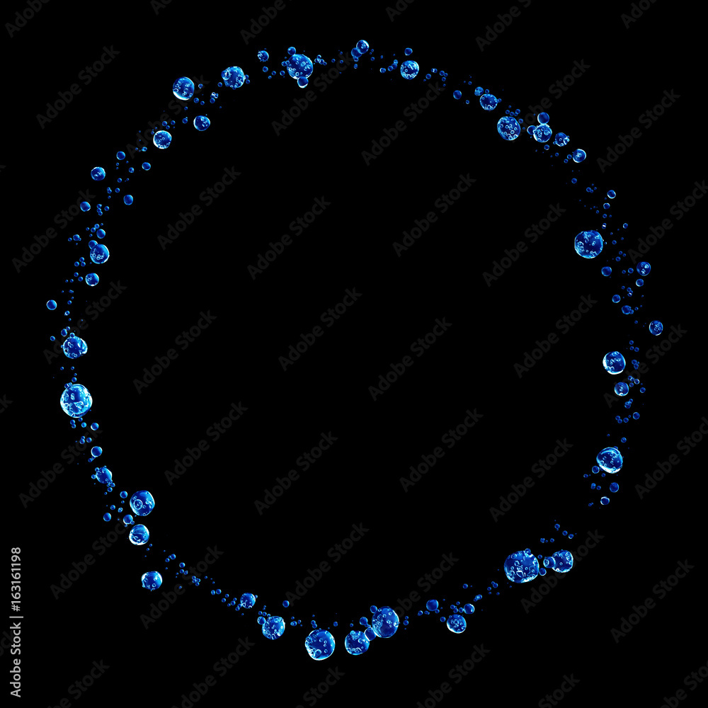 Fototapeta premium 3D detailed illustration of a drop of water.