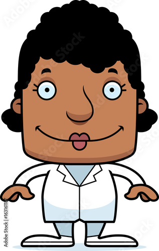 Cartoon Smiling Doctor Woman