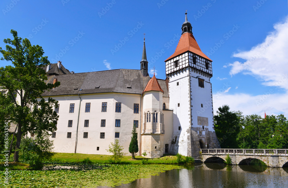Blatna water castle, Czech republic, Europe. 