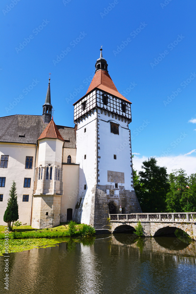 Blatna water castle, Czech republic, Europe. 