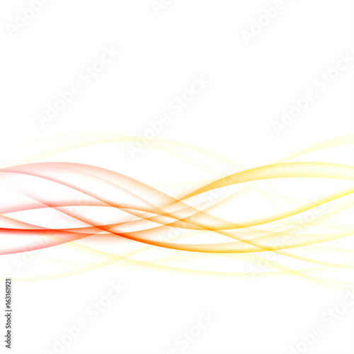 Bright energetic abstract smooth futuristic swoosh waves. Hi-tech graphic transparent motion lines