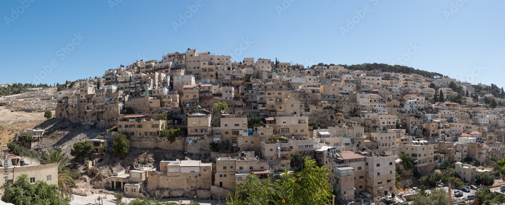 Slum district housing in Jerusalem
