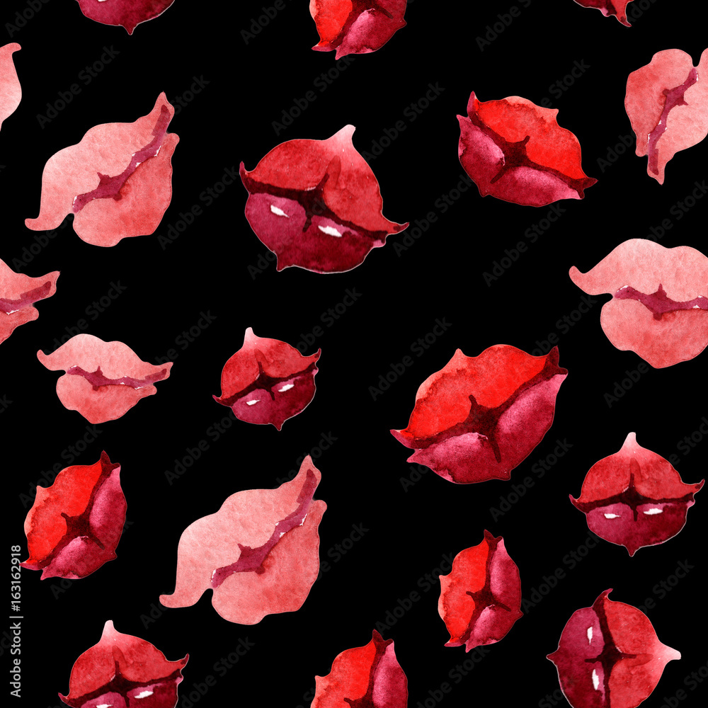 Fototapeta premium Wildflower psychotria elata flower pattern in a watercolor style. Full name of the plant: psychotria elata. Aquarelle wild flower for background, texture, wrapper pattern, frame or border.