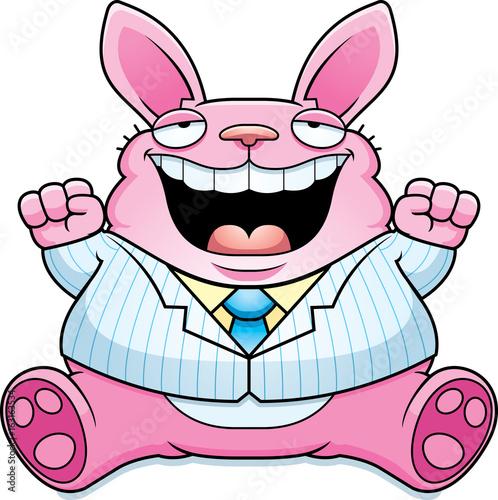 Cartoon Fat Easter Bunny Suit