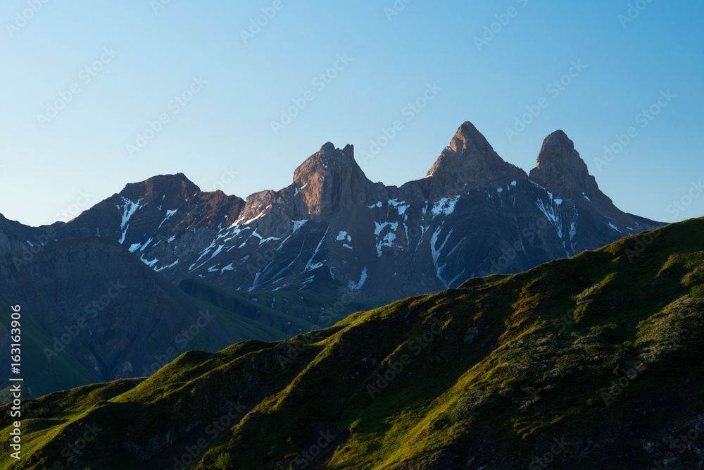 Aiguilles D'Arves in the morning