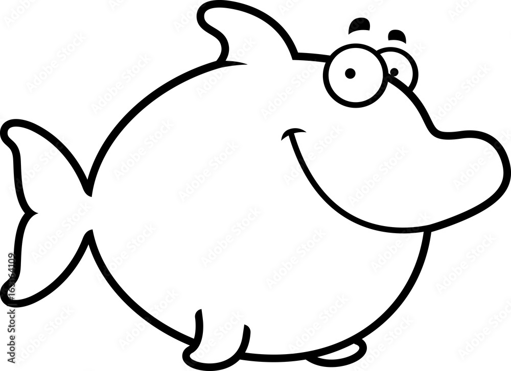 Cartoon Dolphin Smiling Cartoon Dolphin Smiling