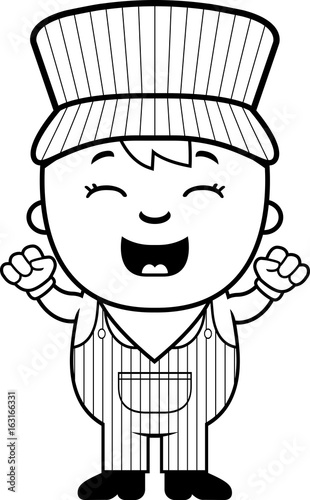 Train Conductor Excited