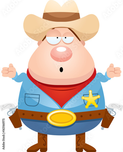 Confused Cartoon Sheriff