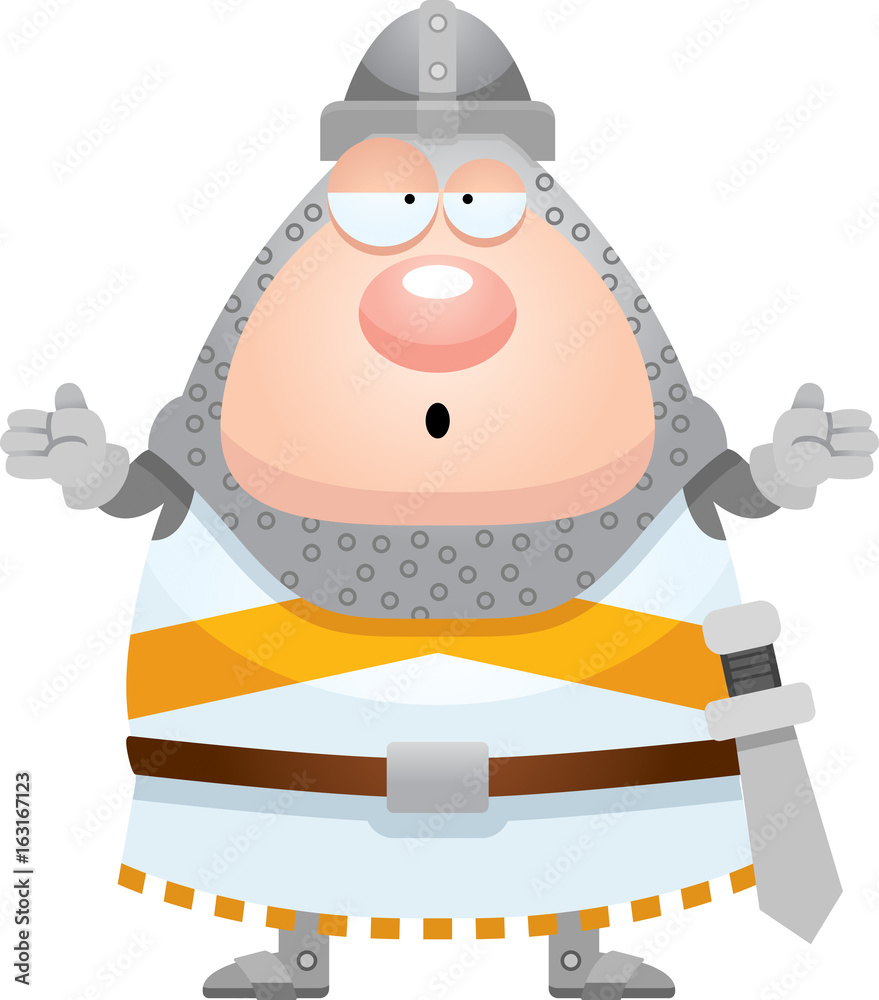 Confused Cartoon Knight Confused Cartoon Knight
