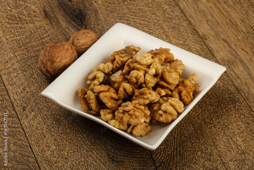 Opened walnuts Opened walnuts