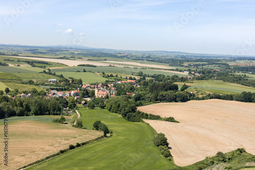 aerial view of the village landscape